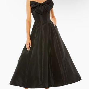 Mac Duggal Cocktail Bow Strapless Ballgown